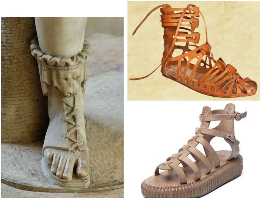 Mẫu giày dép của lính La Mã cổ